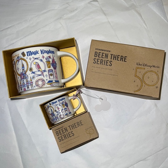 (2) DISNEY Magic Kingdom “BEEN THERE MUGS” Starbucks Disney 50th Anniversary - Picture 2 of 15